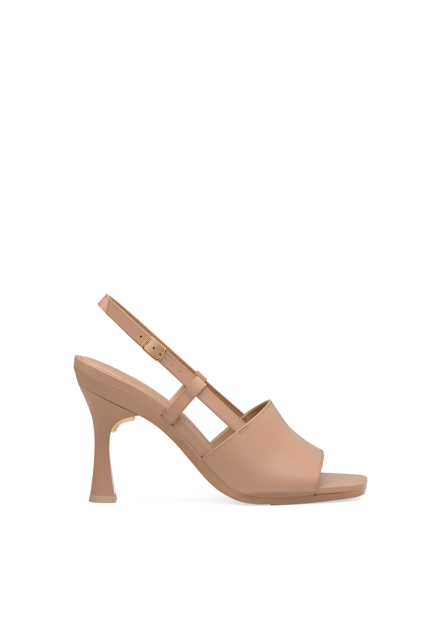 The Shae - Latte Leather 4 Flare Stiletto