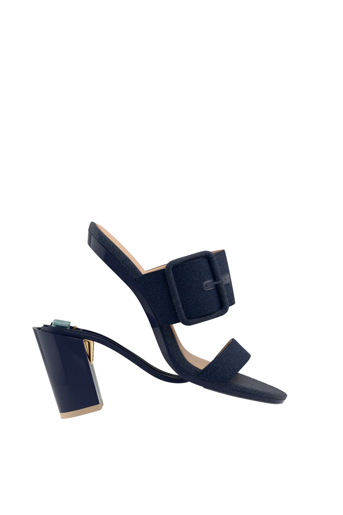 The Buckle Slide - Midnight Denim 4 Block