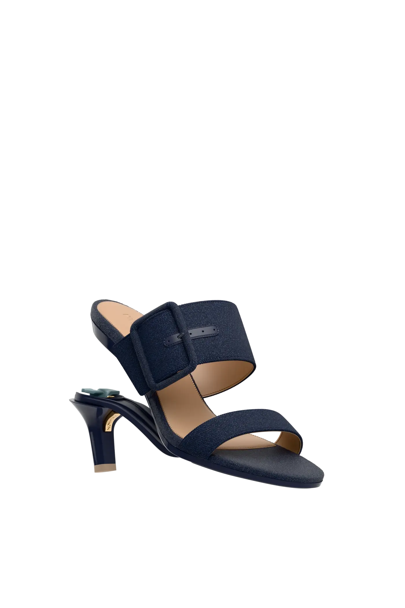 The Buckle Slide - Midnight Denim 3 Stiletto