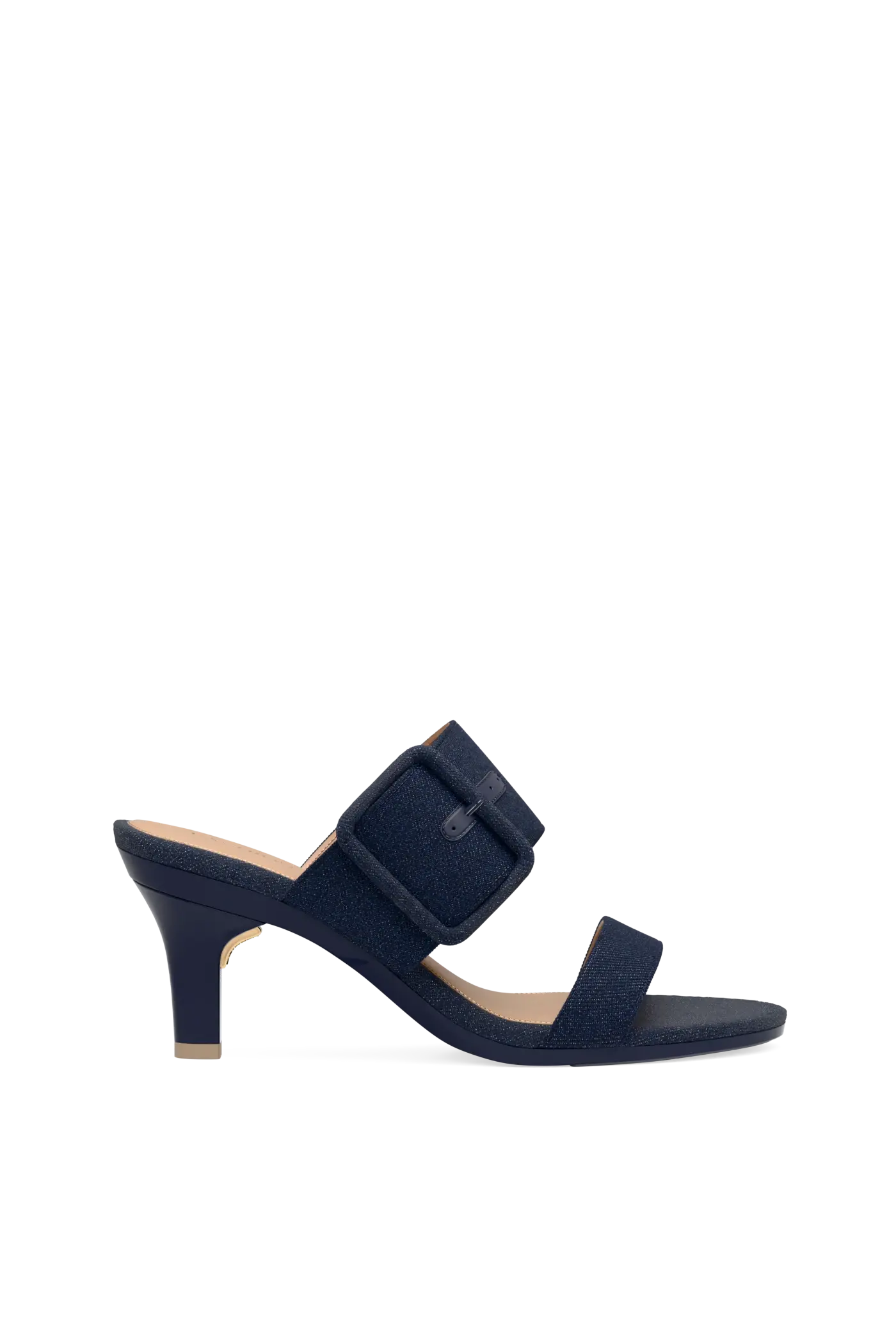 The Buckle Slide - Midnight Denim 3 Stiletto