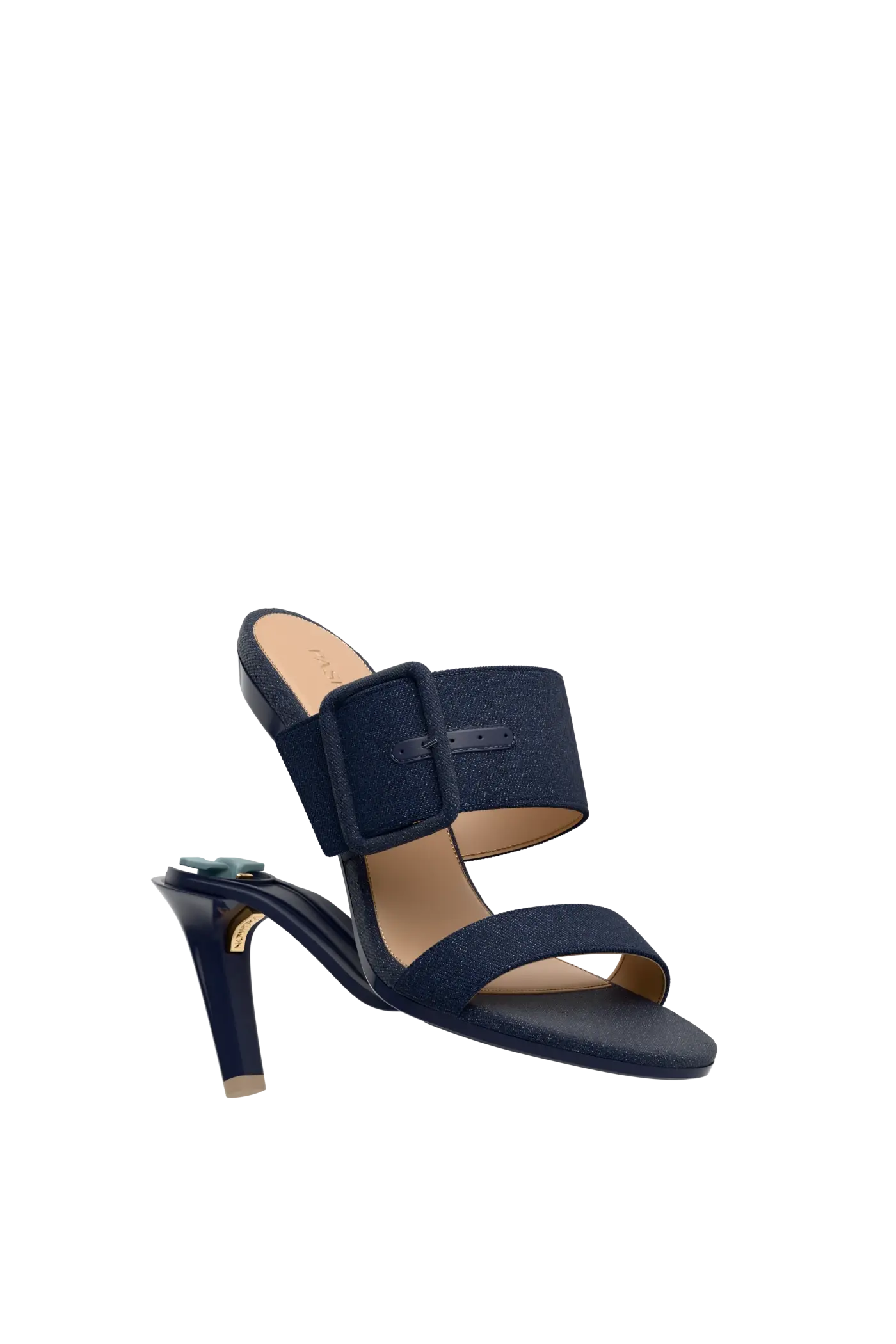 The Buckle Slide - Midnight Denim 4 Stiletto