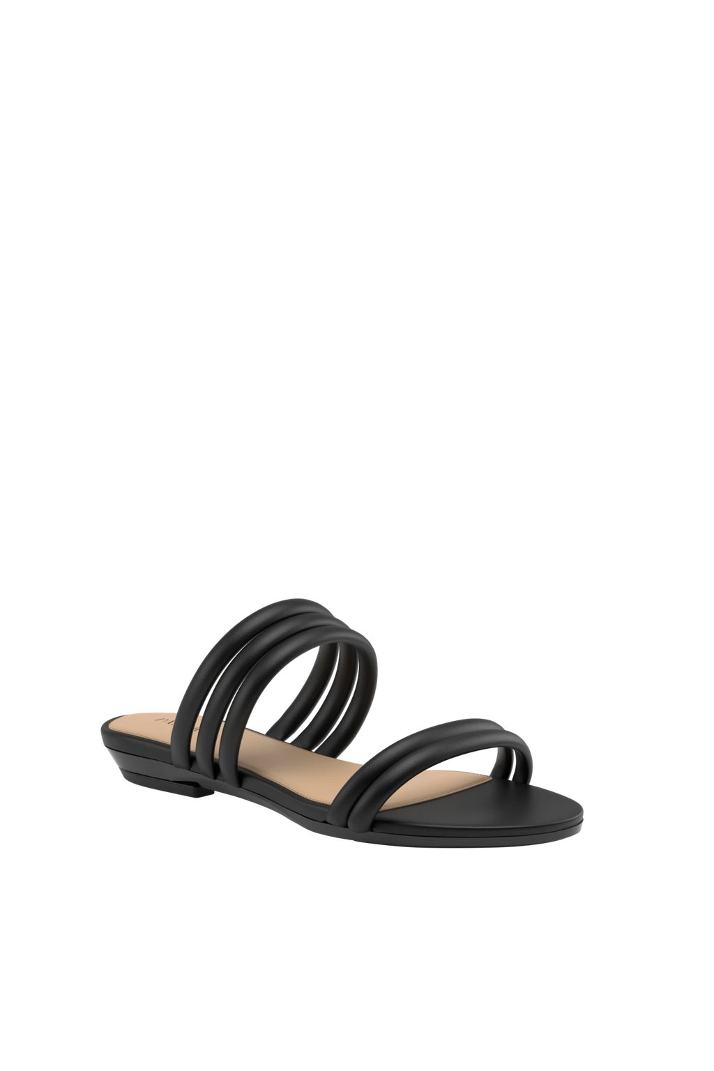 The Slide Coal Vegan Leather Rope Flat FINAL SALE