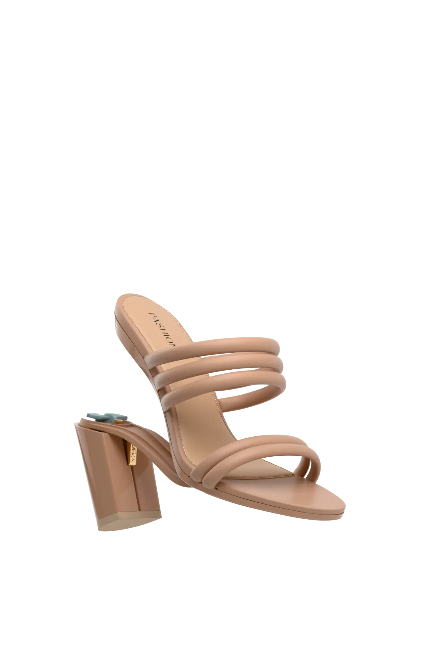 The Slide - Latte Vegan Leather Rope 4 Block