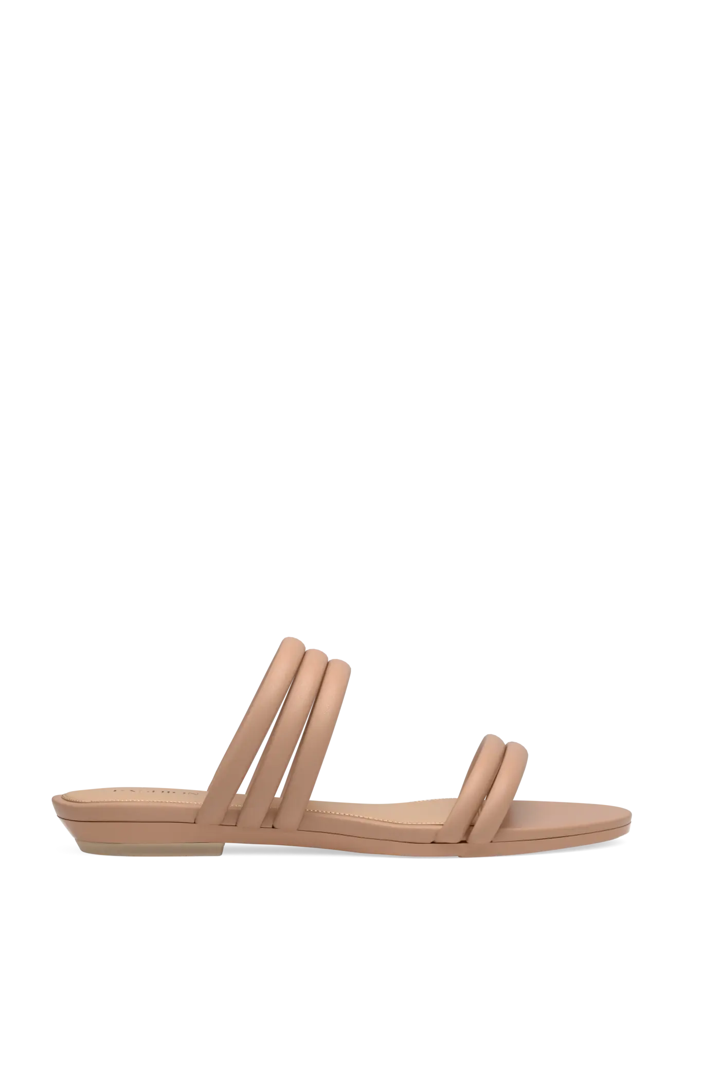 The Slide - Latte Vegan Leather Rope Flat