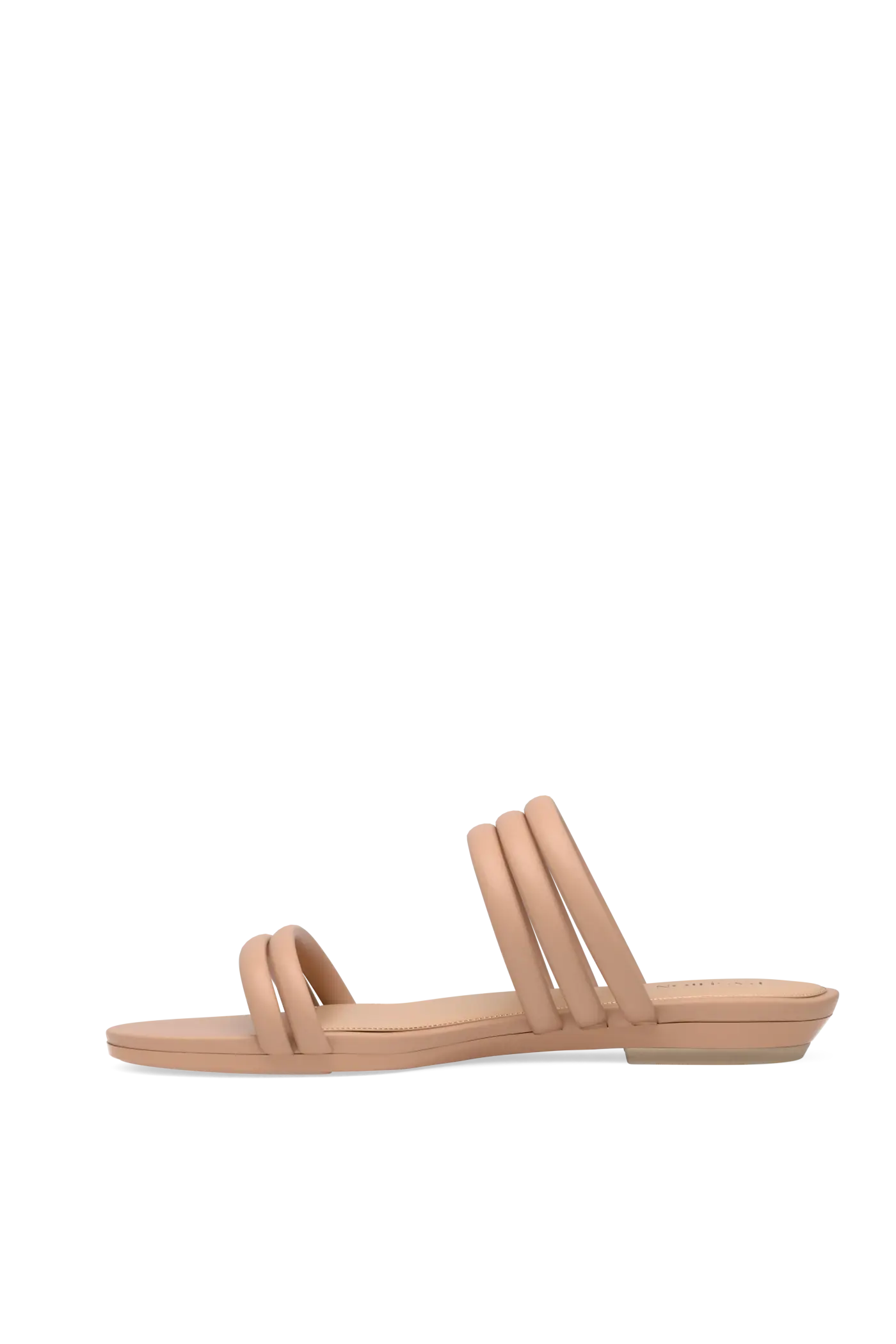 The Slide - Latte Vegan Leather Rope Flat