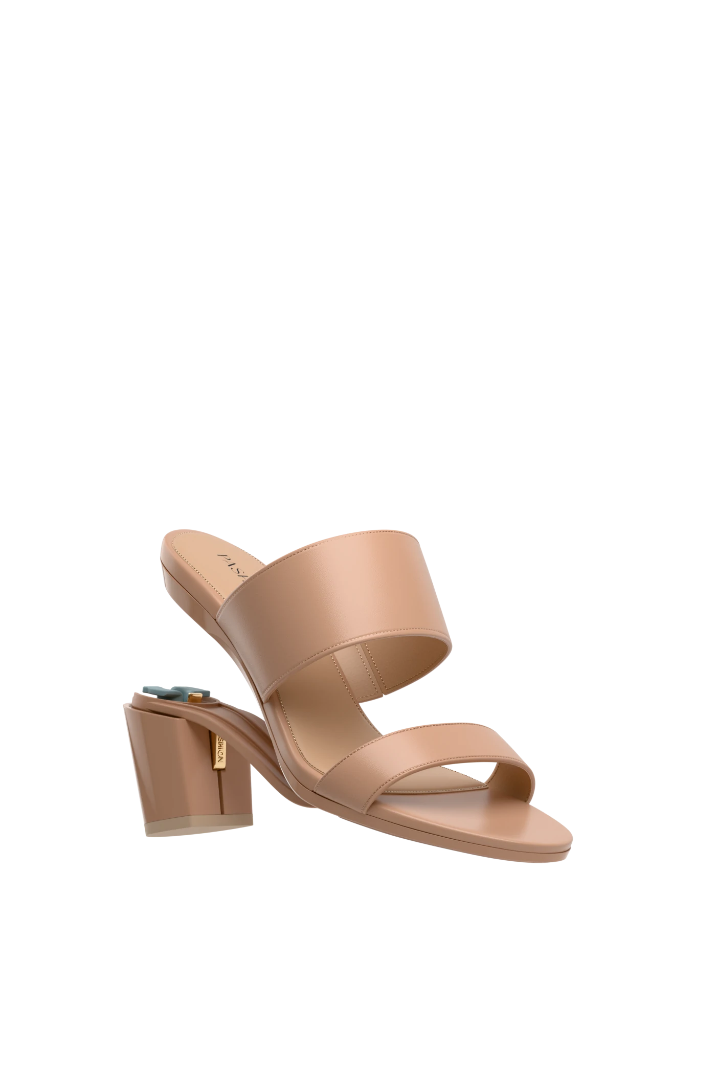 The Slide - Latte Leather 3 Block