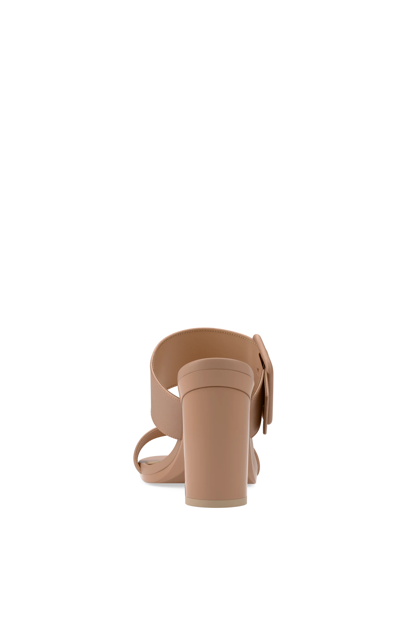 The Buckle Slide - Latte Suede 4 Block