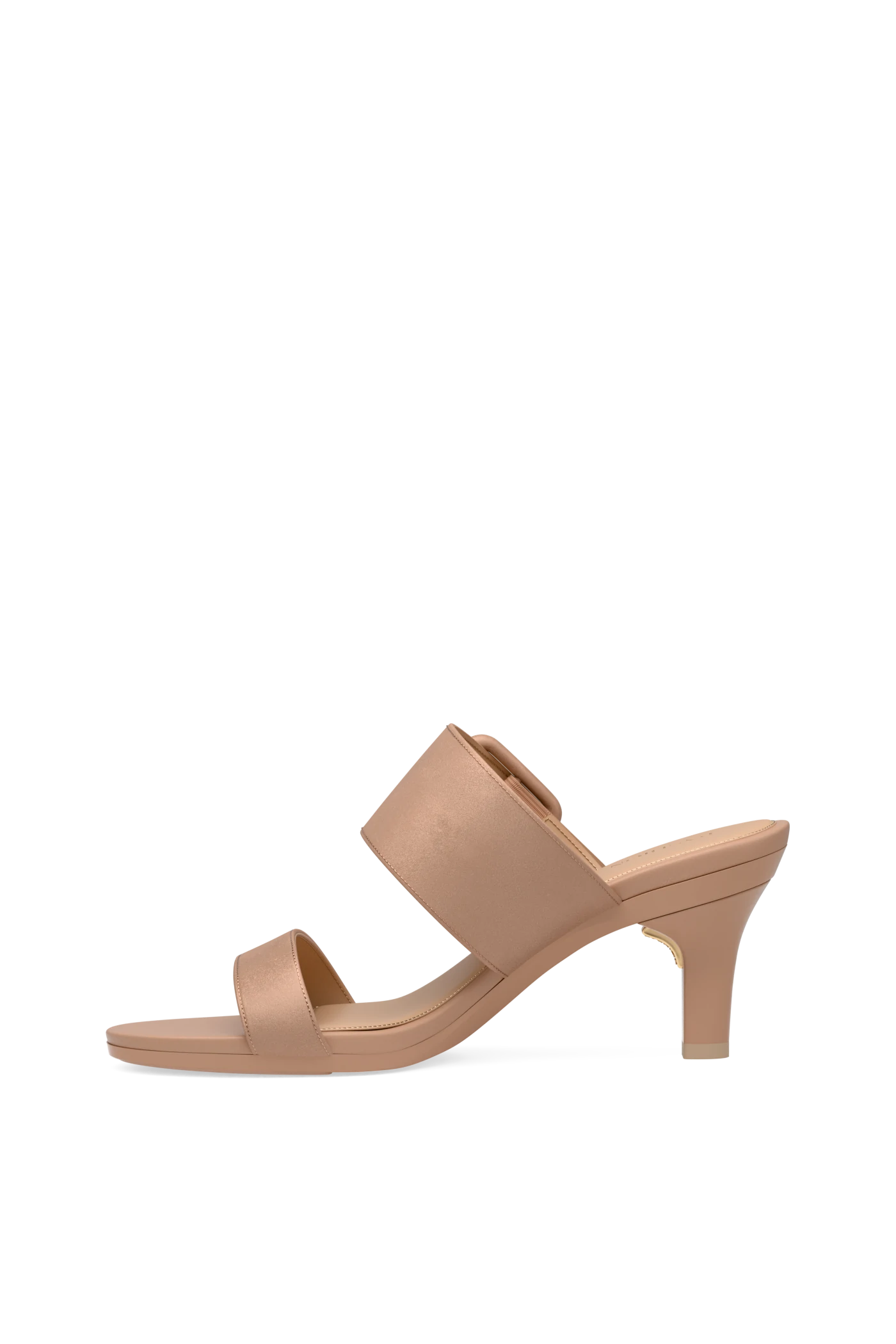 The Buckle Slide - Latte Suede 3 Stiletto