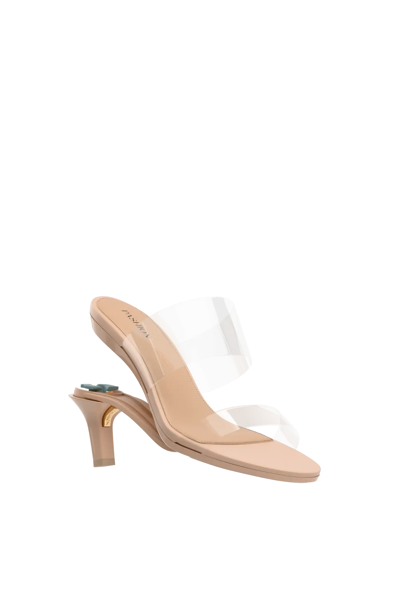 The Slide - Sand Transparent 3" Stiletto