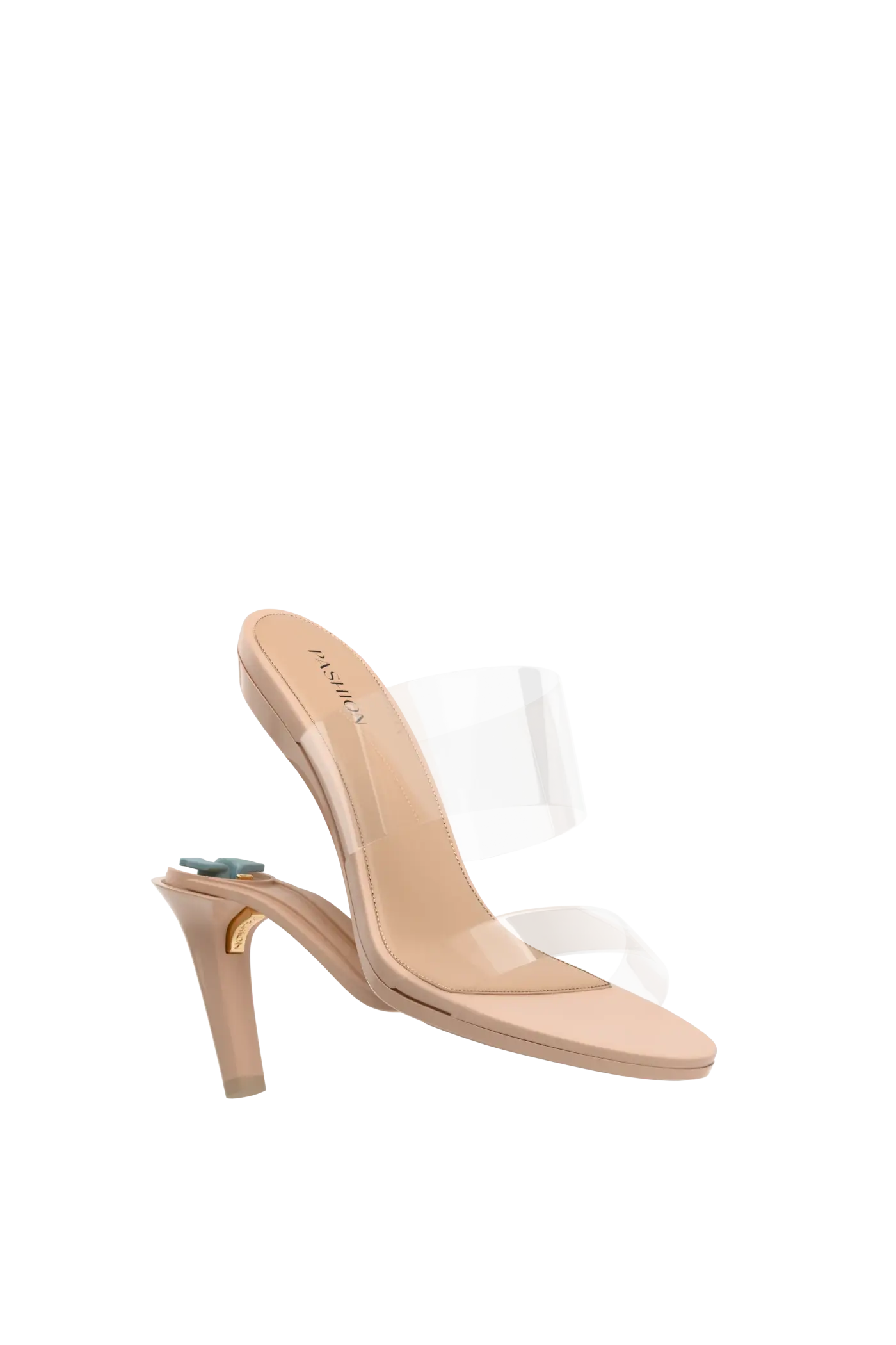 The Slide - Sand Transparent 4" Stiletto