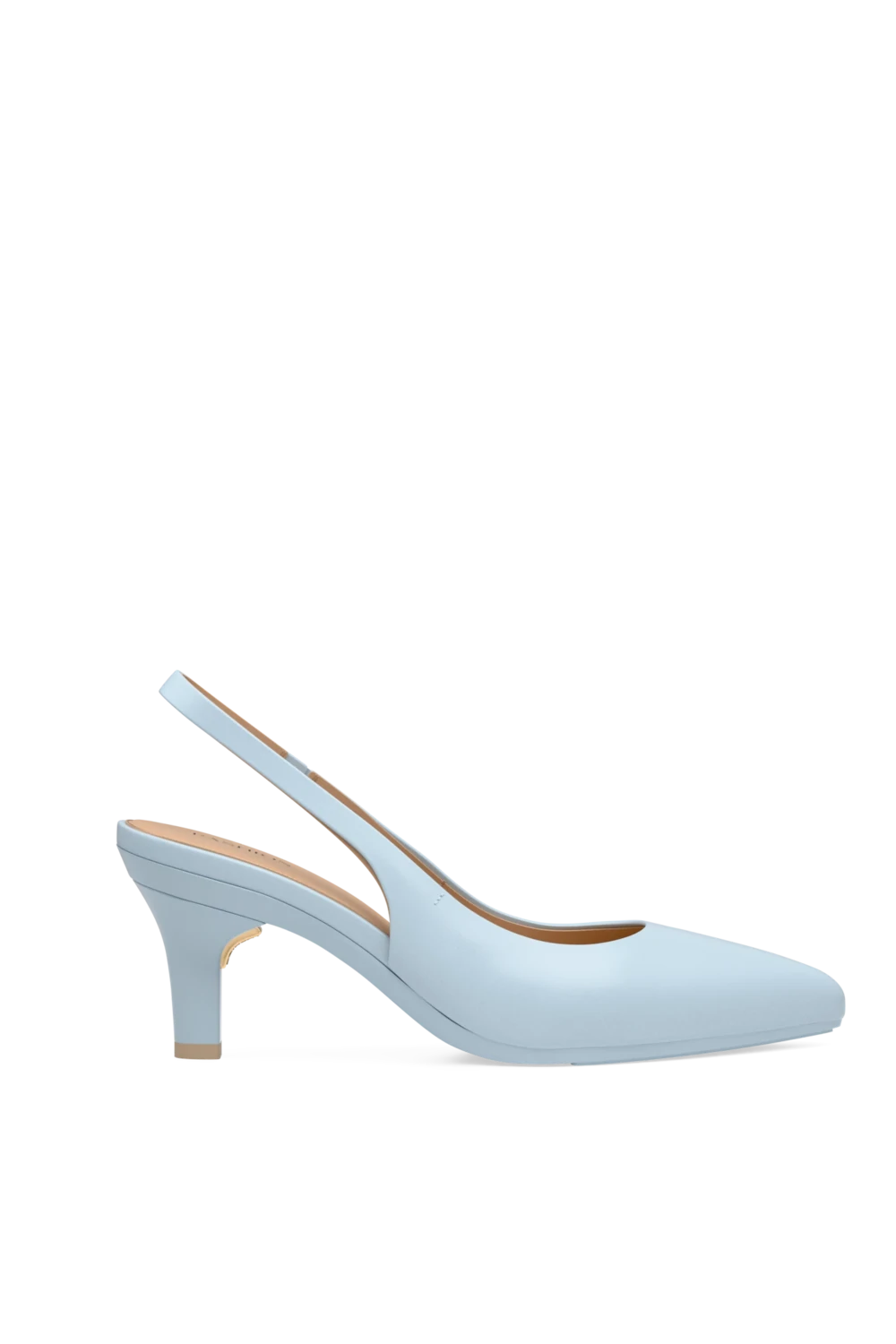The Slingback - Baby Blue Leather 3 Stiletto
