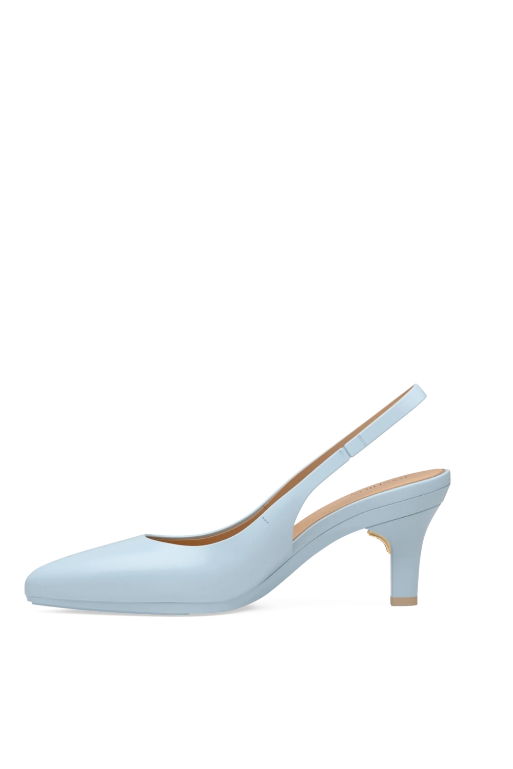 The Slingback - Baby Blue Leather 3 Stiletto
