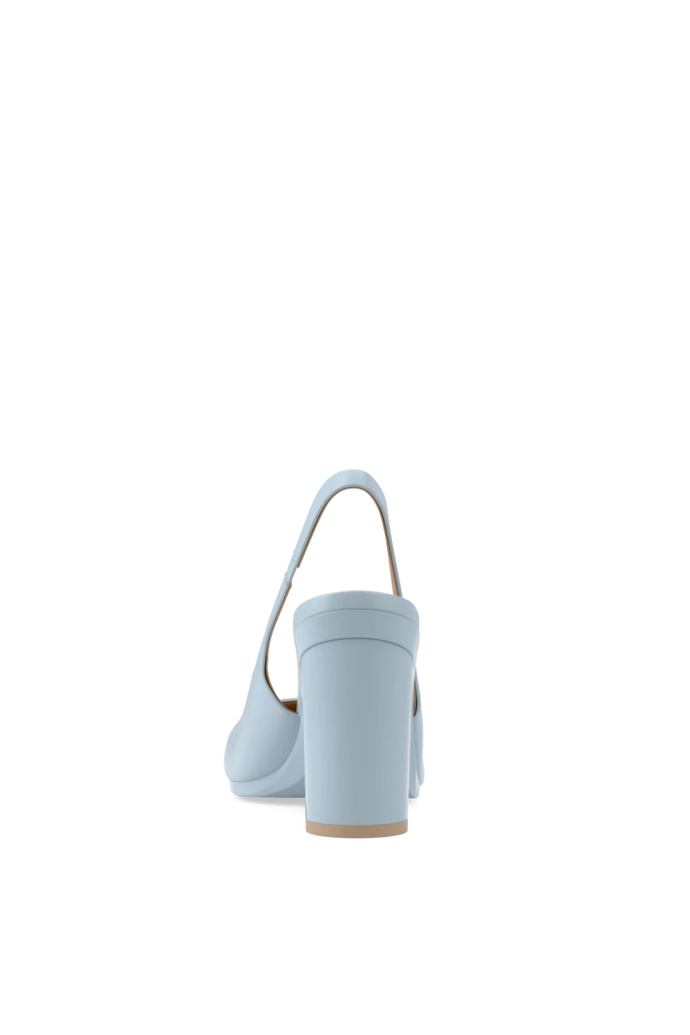 The Slingback - Baby Blue Leather 4 Block