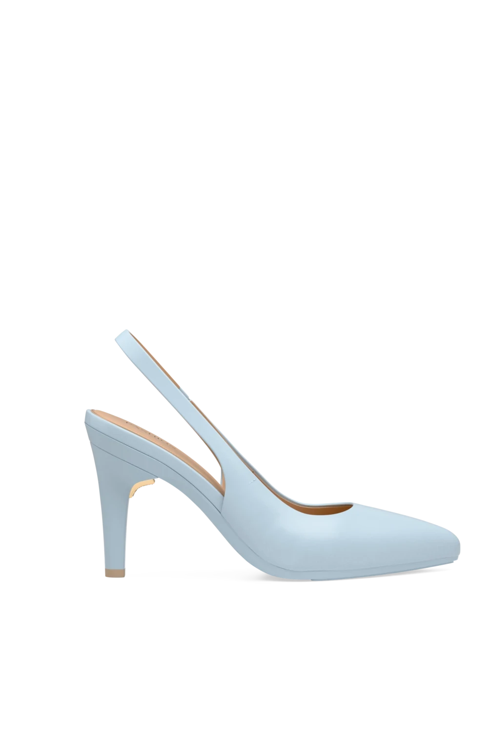 The Slingback - Baby Blue Leather 4 Stiletto