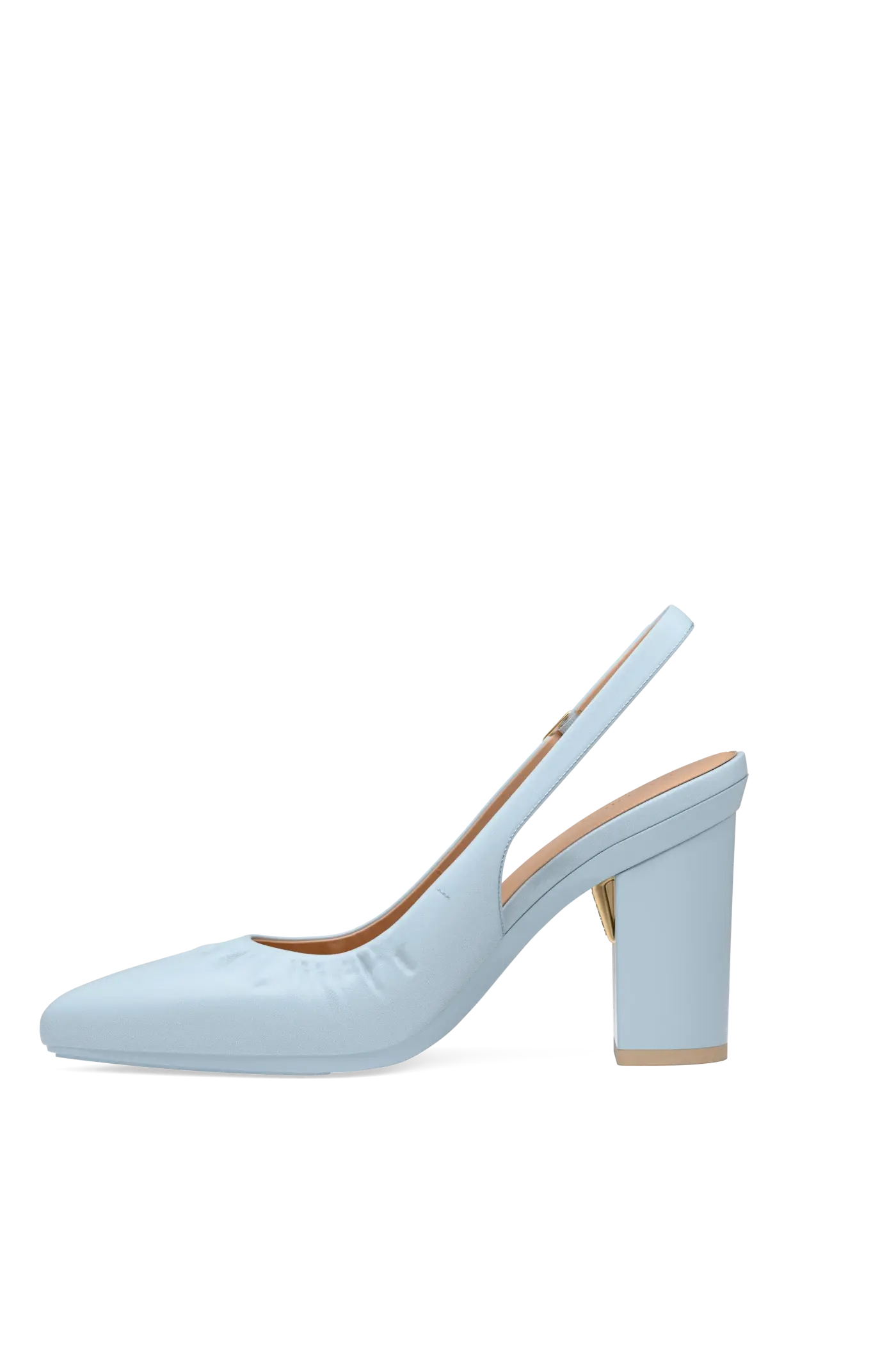 The Slingback Buckle - Baby Blue Leather 4 Block