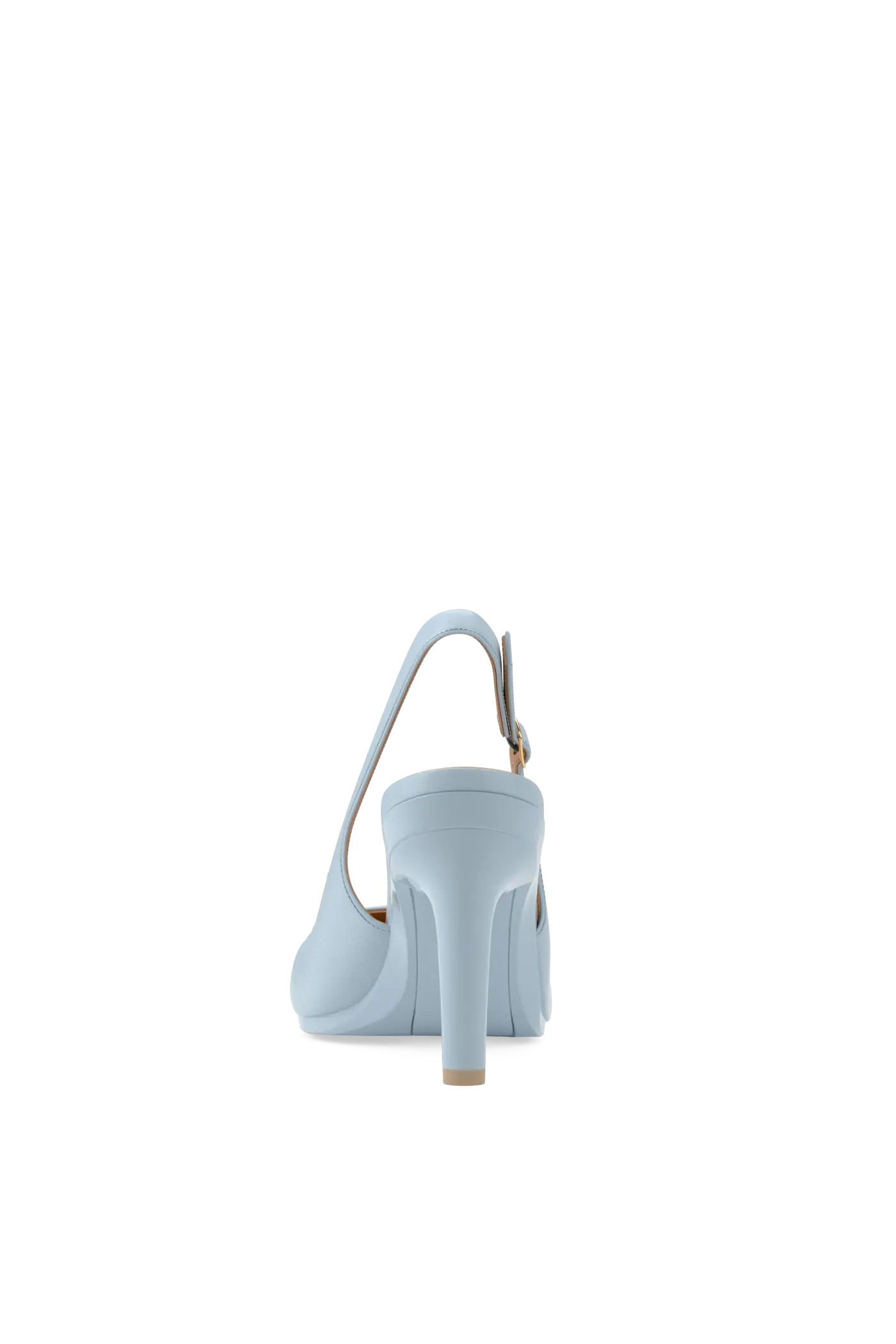 The Slingback Buckle - Baby Blue Leather 4 Stiletto