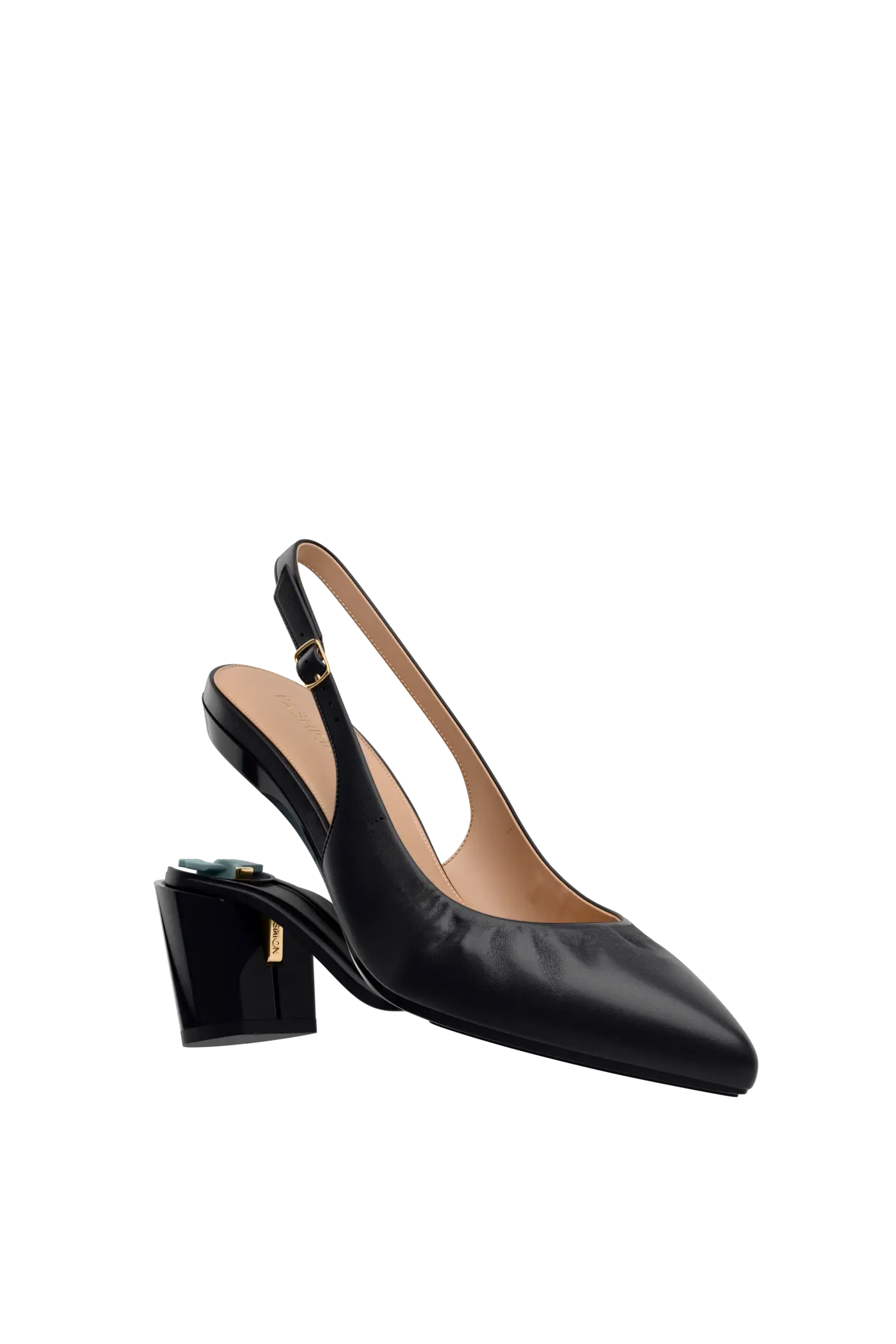 The Slingback Buckle - Coal Leather 3 Block