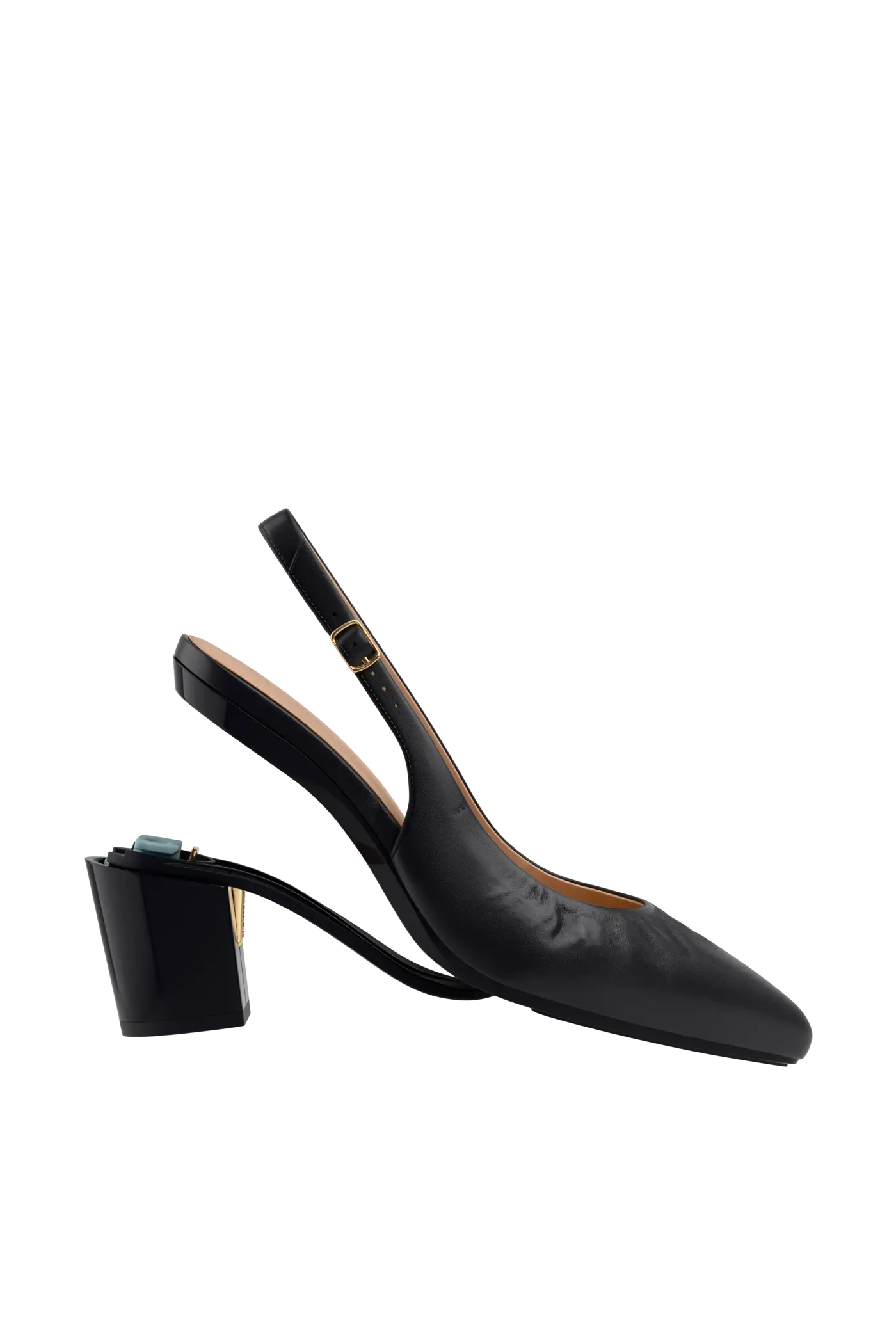 The Slingback Buckle - Coal Leather 3 Block