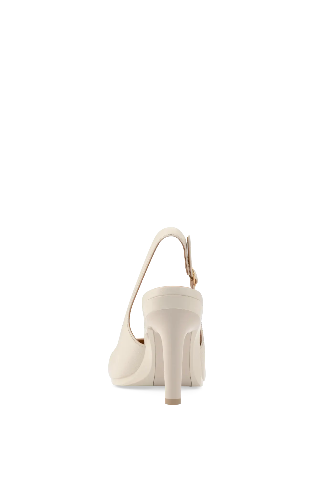 The Slingback Buckle - Ivory Leather 4 Stiletto
