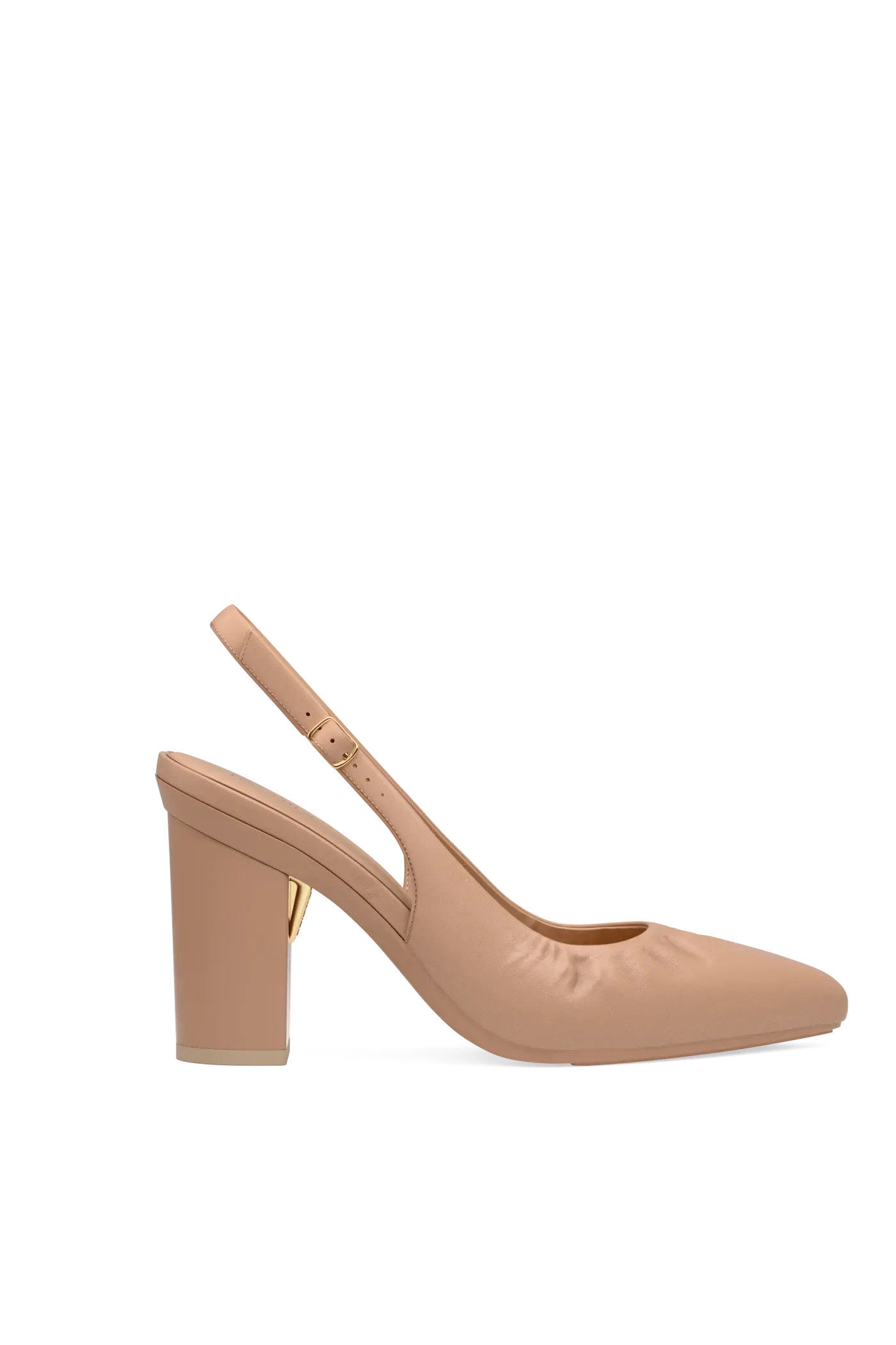 The Slingback Buckle - Latte Leather 4 Block