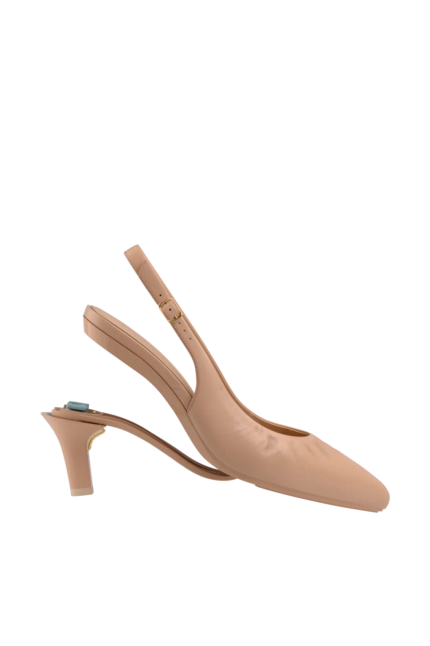The Slingback Buckle - Latte Leather 3 Stiletto