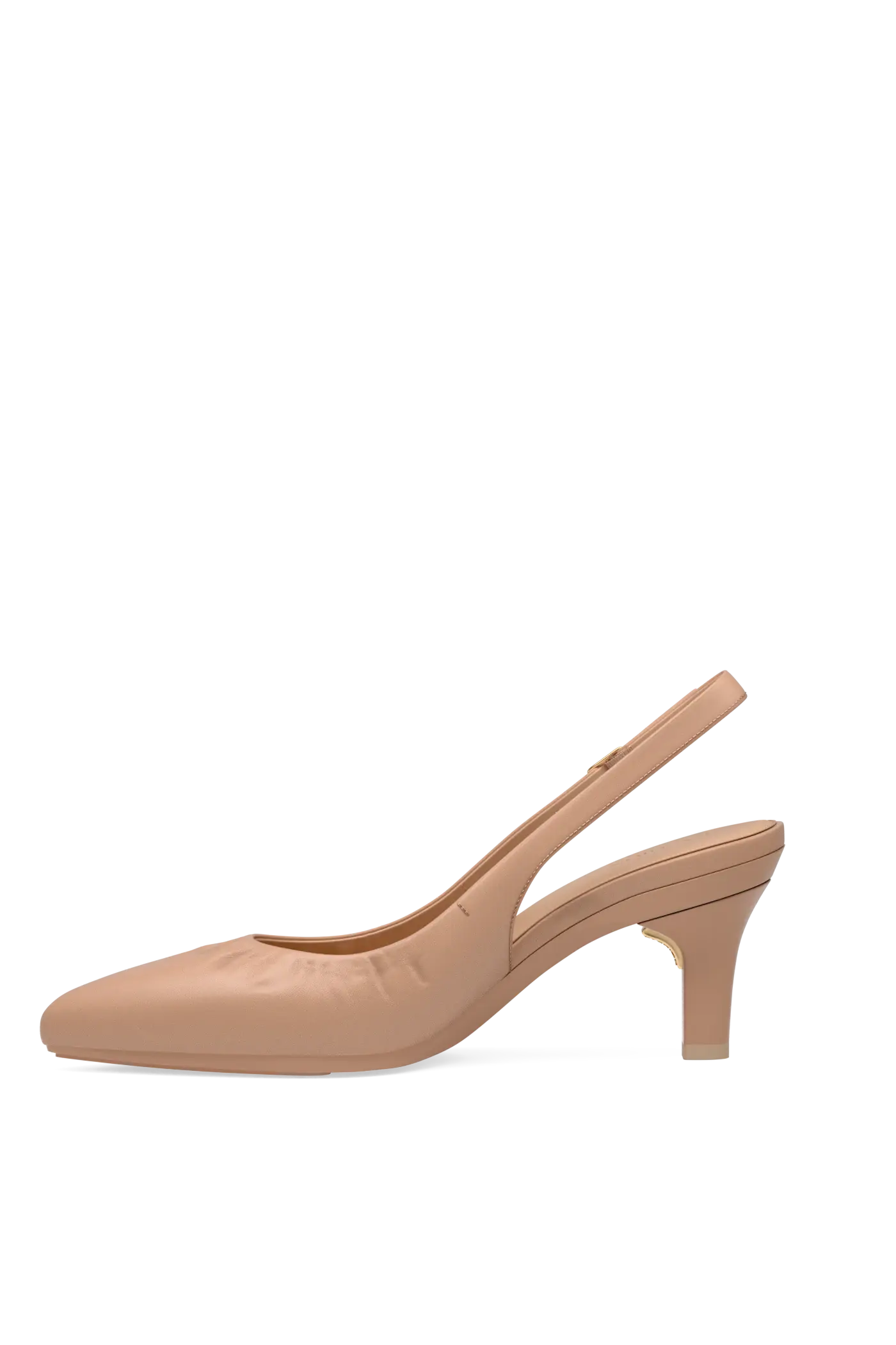 The Slingback Buckle - Latte Leather 3 Stiletto