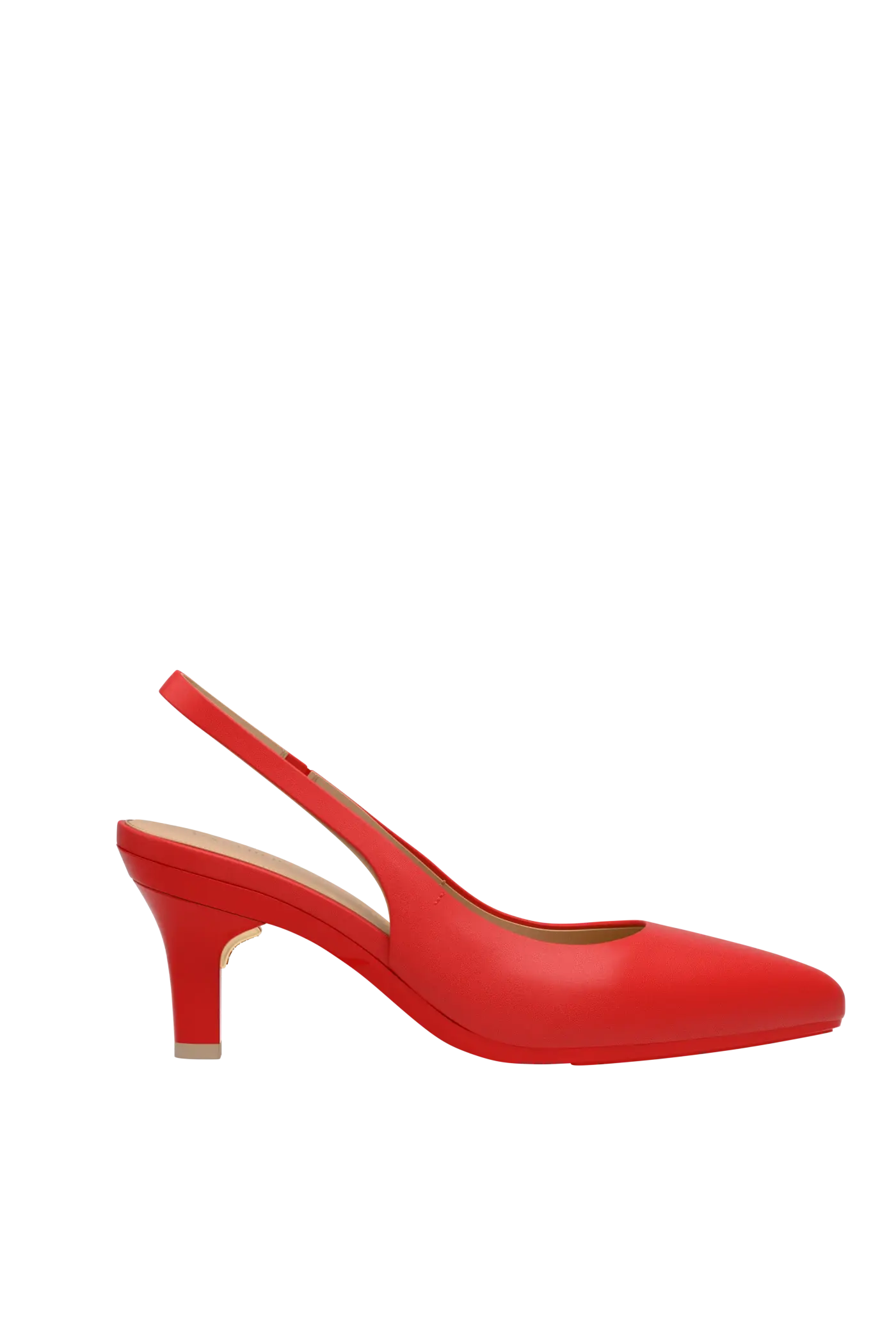 The Slingback - Cherry Red Leather 3 Stiletto