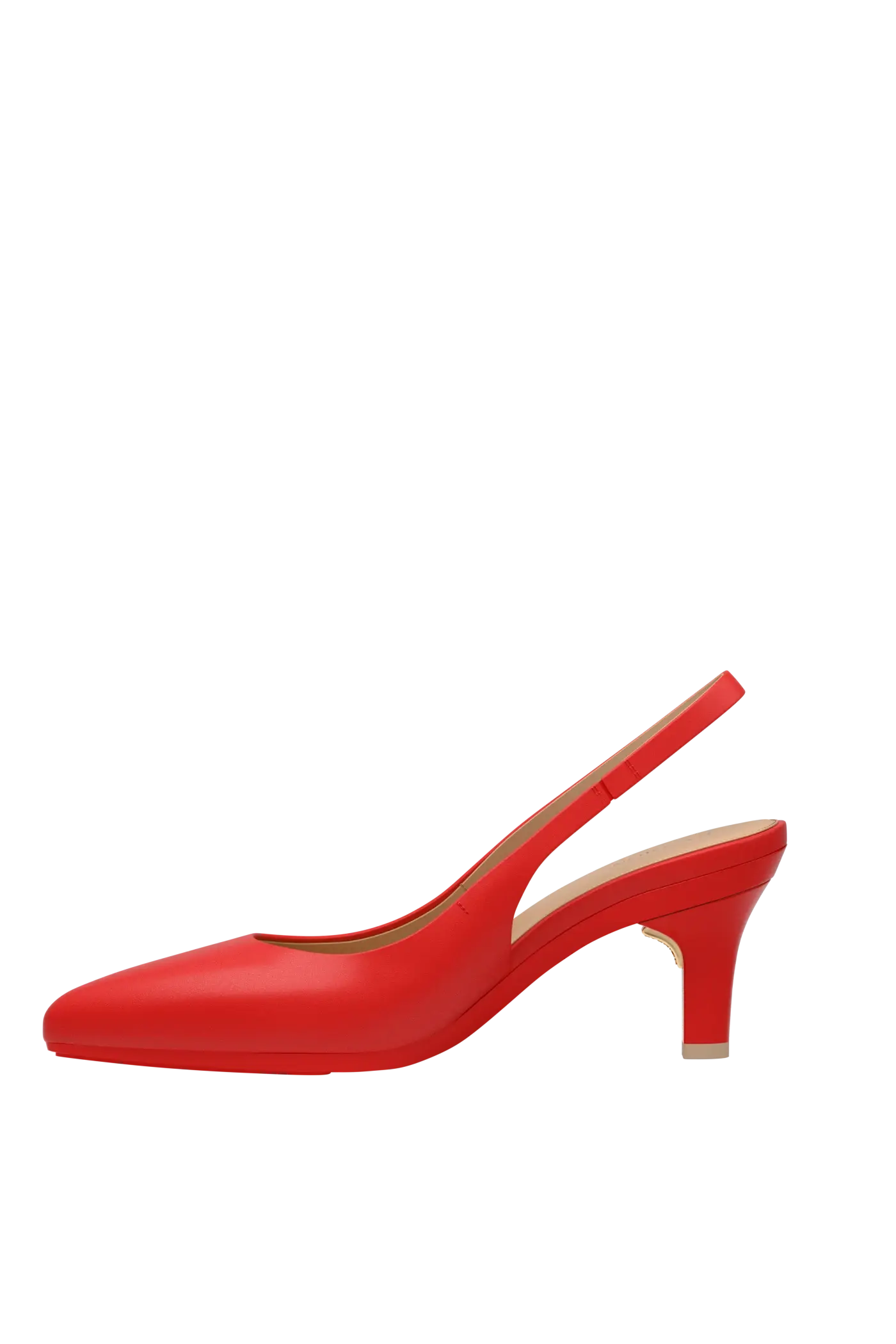 The Slingback - Cherry Red Leather 3 Stiletto