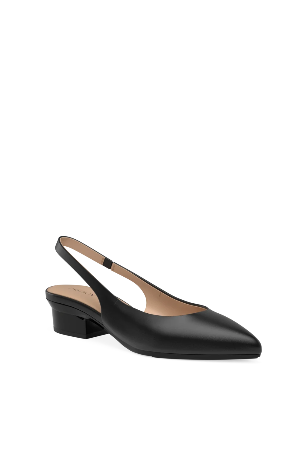 The Slingback - Coal Leather 3 Stiletto