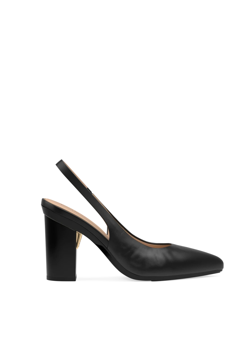 The Slingback - Coal Leather 4 Block