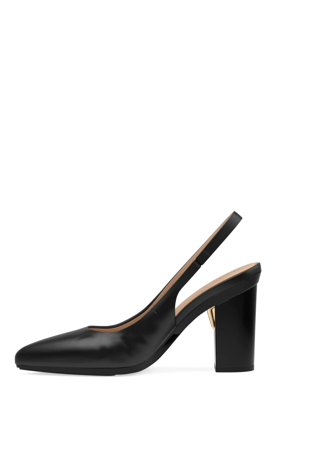 The Slingback - Coal Leather 4 Block