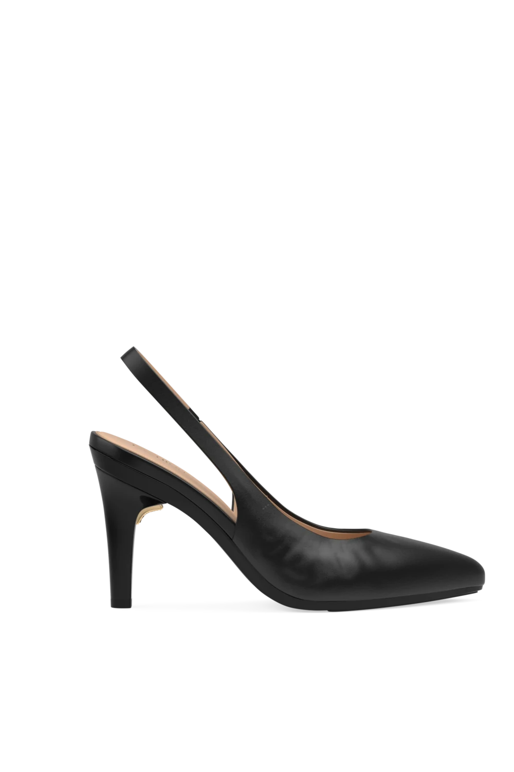 The Slingback - Coal Leather 4 Stiletto