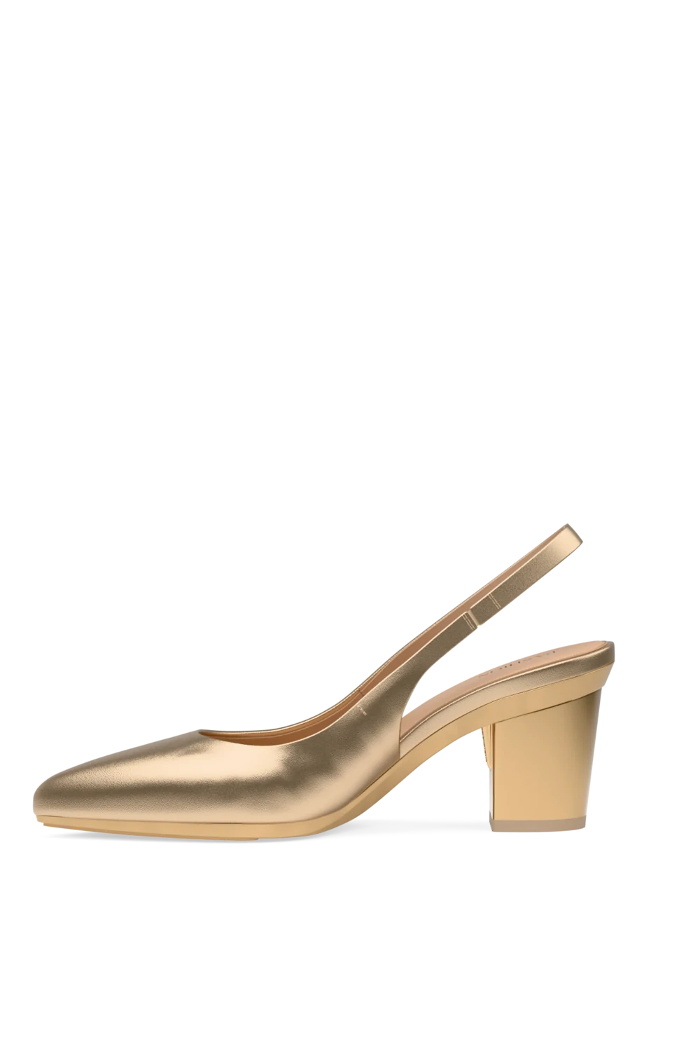 The Slingback - Matte Gold 3 Block
