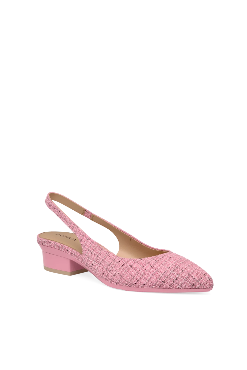 The Slingback - Pink Tweed 4 Block