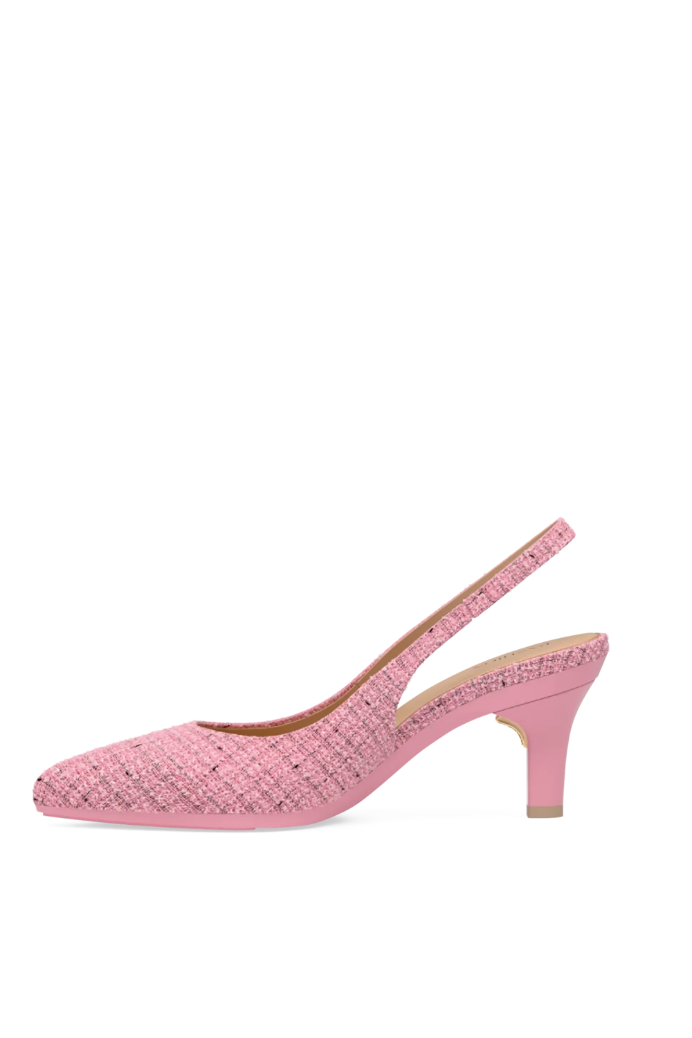 The Slingback - Pink Tweed 3 Stiletto