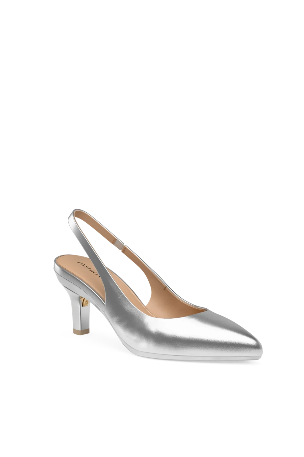 The Slingback - Matte Silver 3 Stiletto