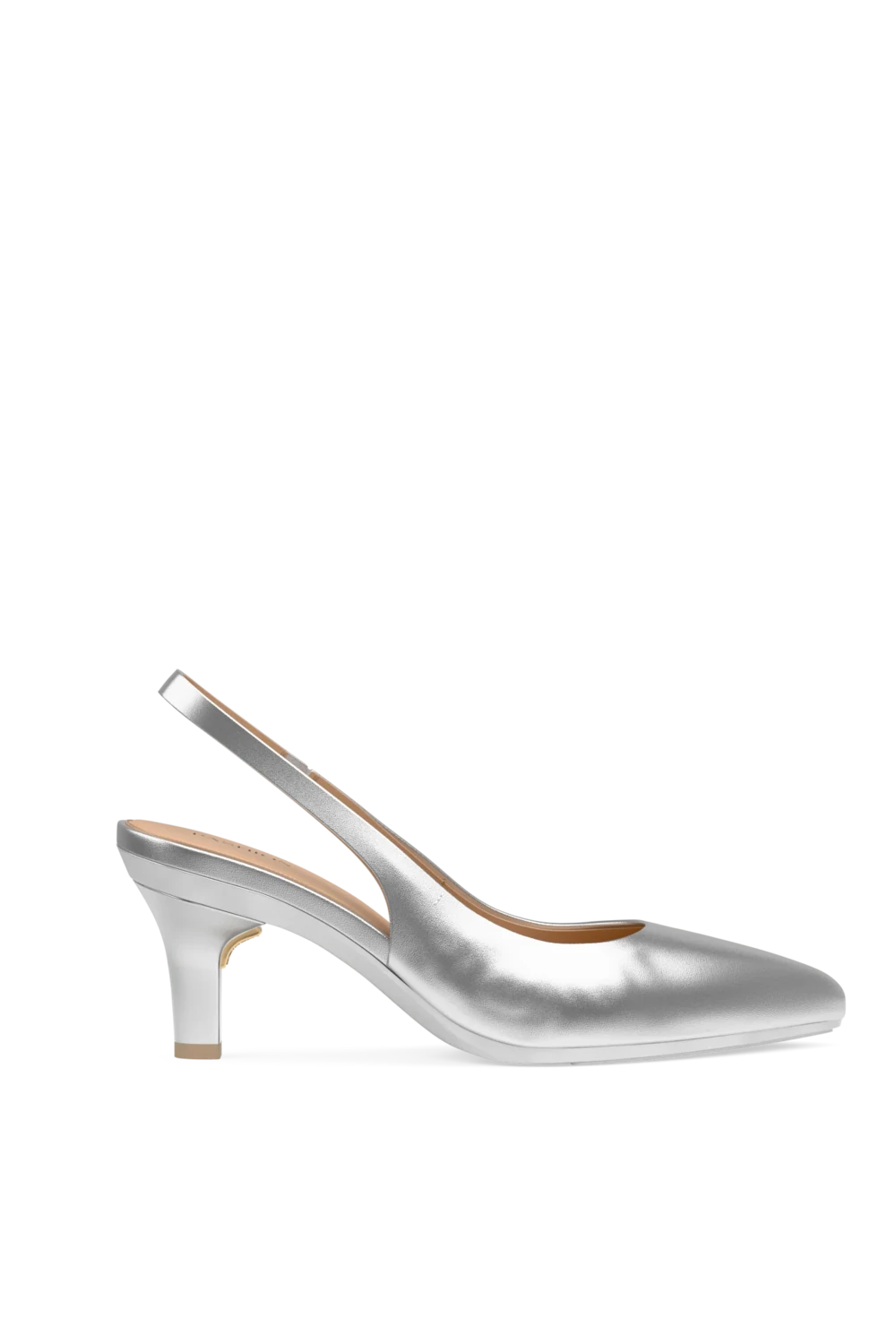 The Slingback - Matte Silver 3 Stiletto