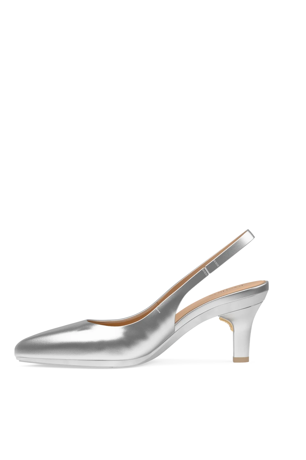 The Slingback - Matte Silver 3 Stiletto
