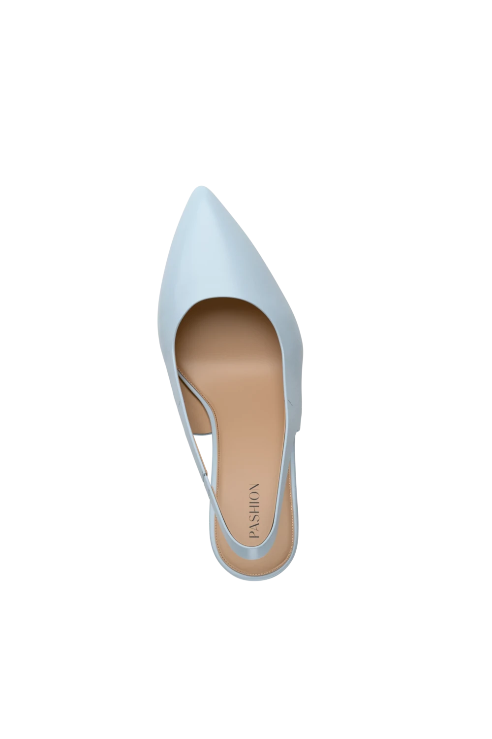 The Slingback - Baby Blue Leather 3 Stiletto