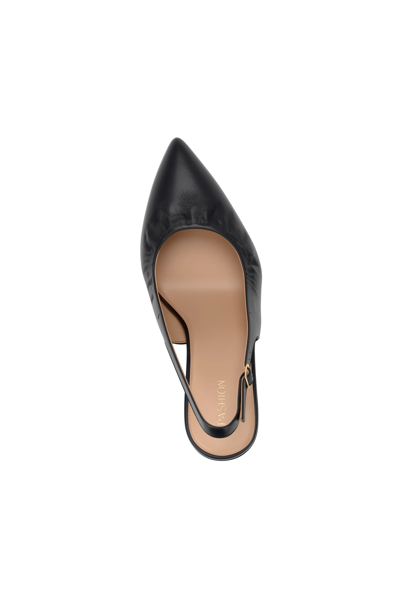 The Slingback Buckle - Coal Leather 4 Stiletto