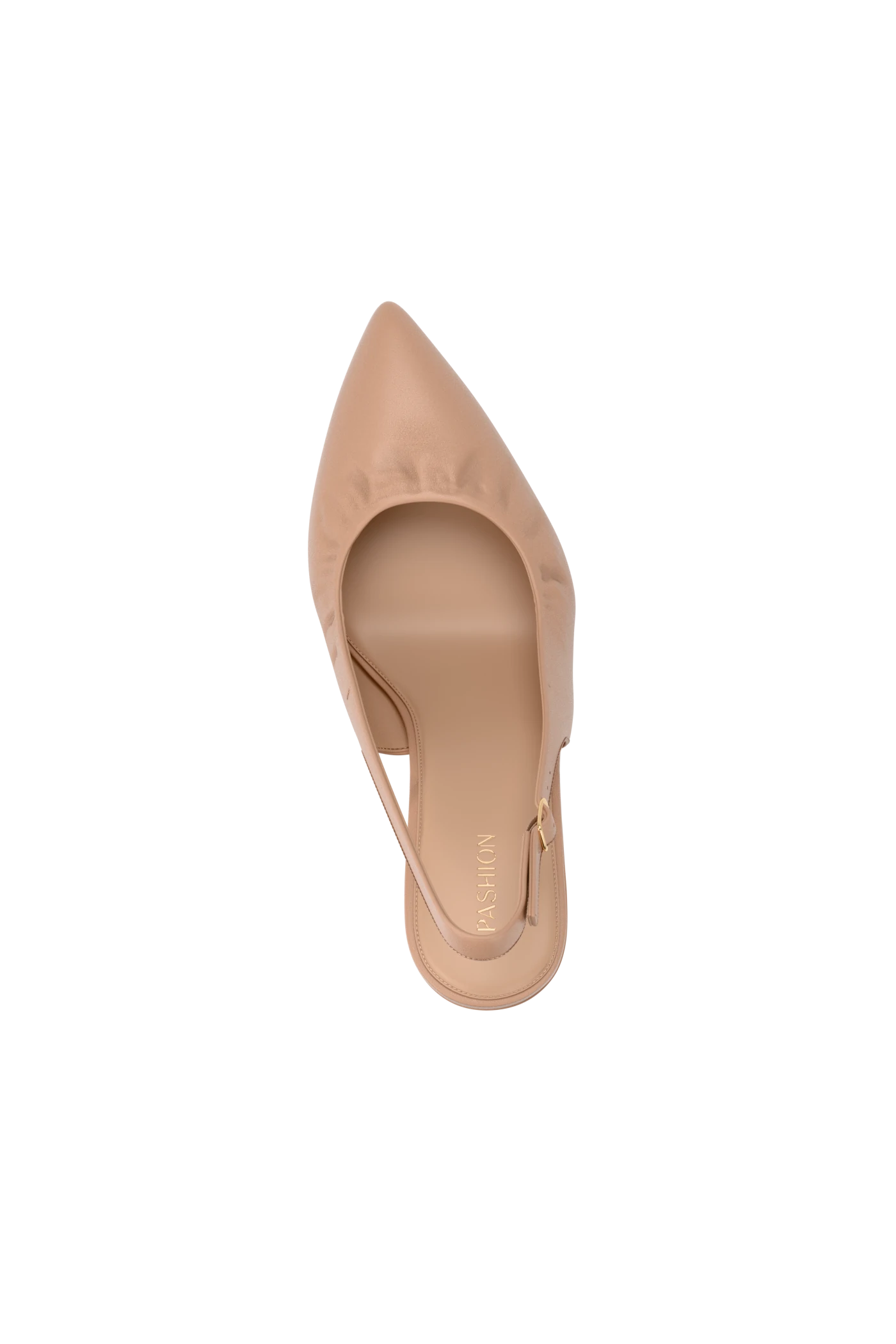 The Slingback Buckle - Latte Leather 4 Block
