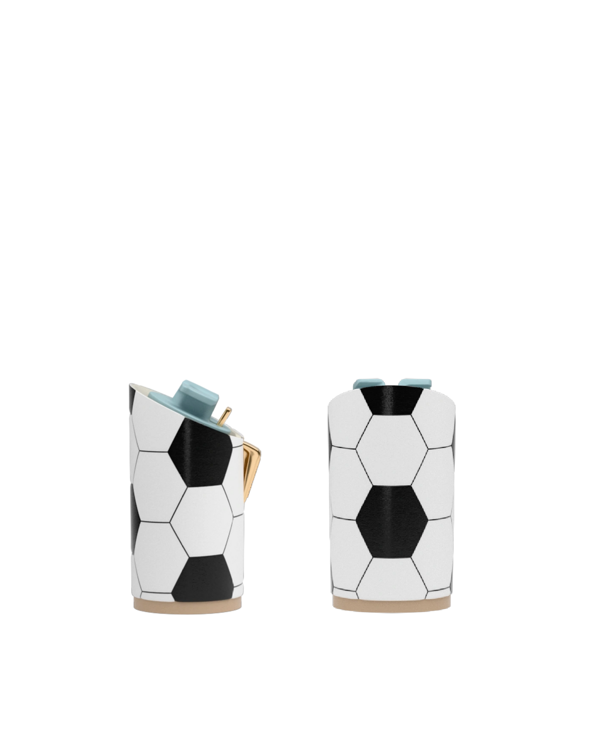 Cylinder Block Heel Kit 4 Soccer Ball, back view. Pashion convertible heels go from heel to flat and are customizable with interchangeable heel kits.