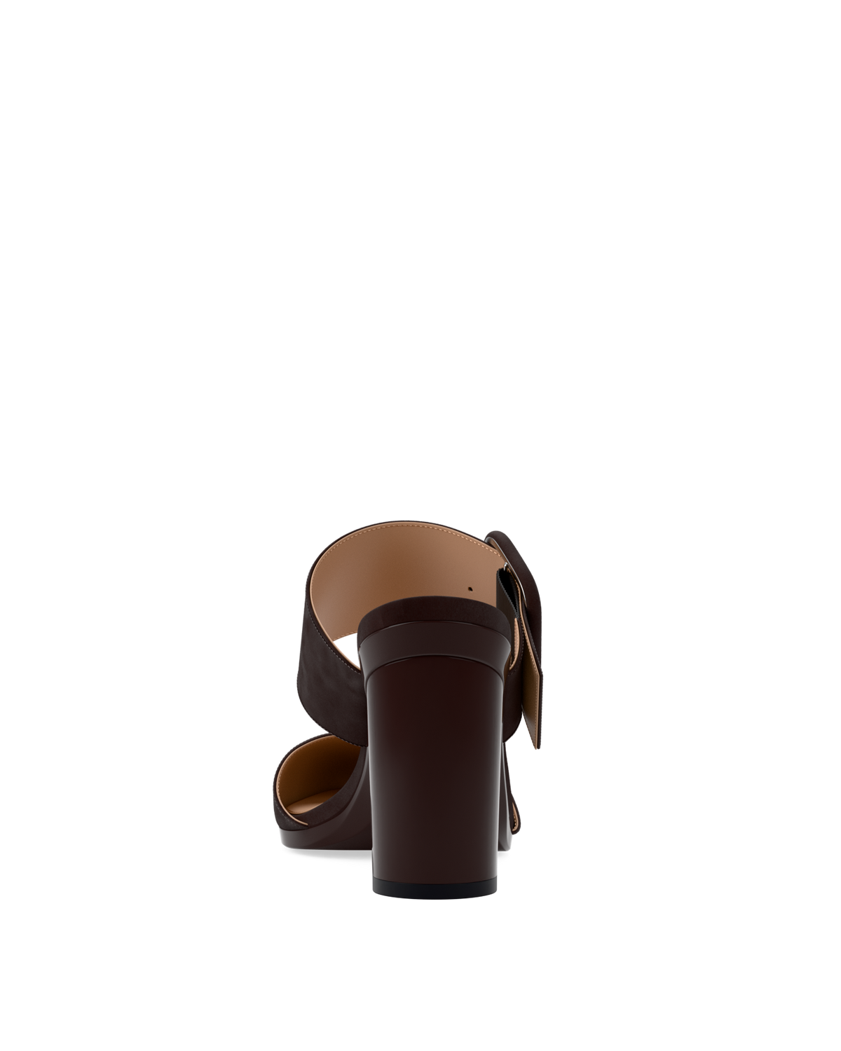 The Valerie Mule - Chocolate Suede 4 Block