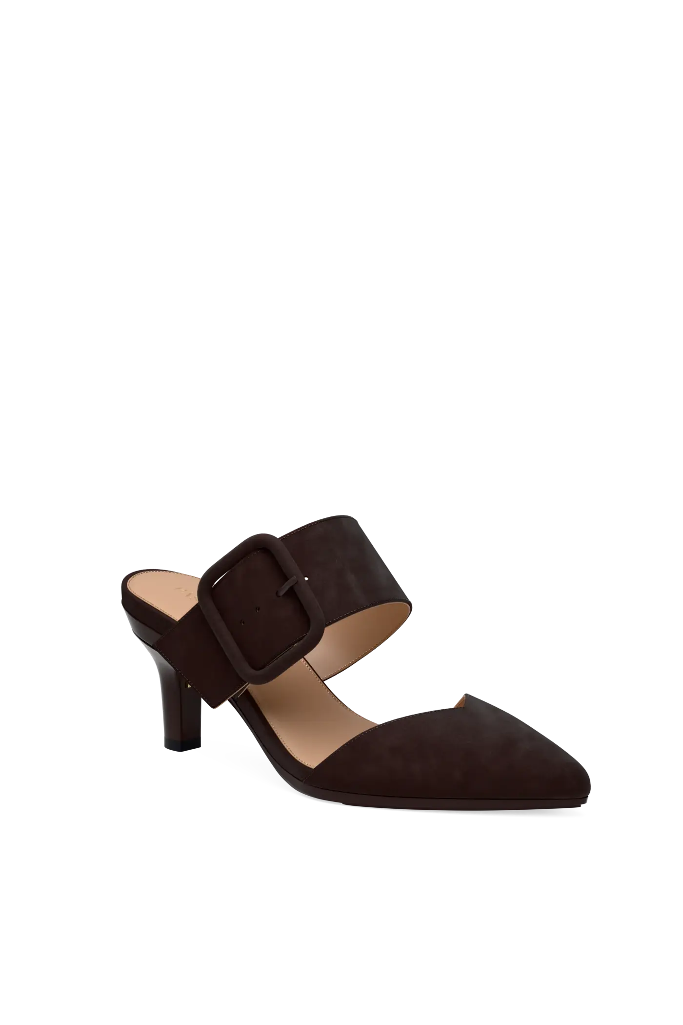 The Valerie Mule - Chocolate Suede 3 Stiletto
