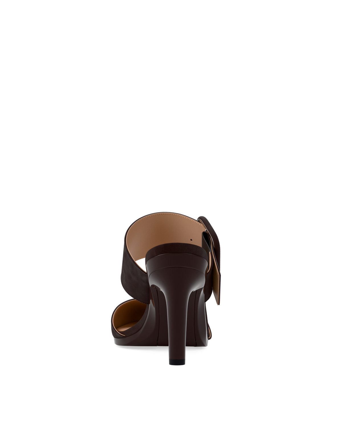 The Valerie Mule - Chocolate Suede 4 Stiletto