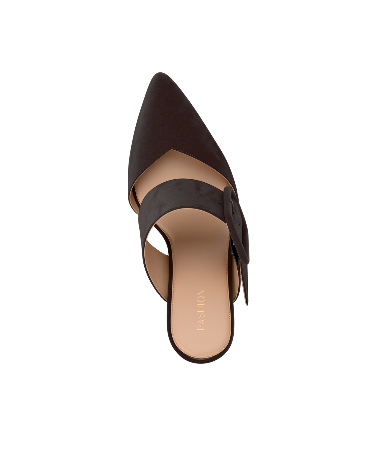 The Valerie Mule - Chocolate Suede 4 Block