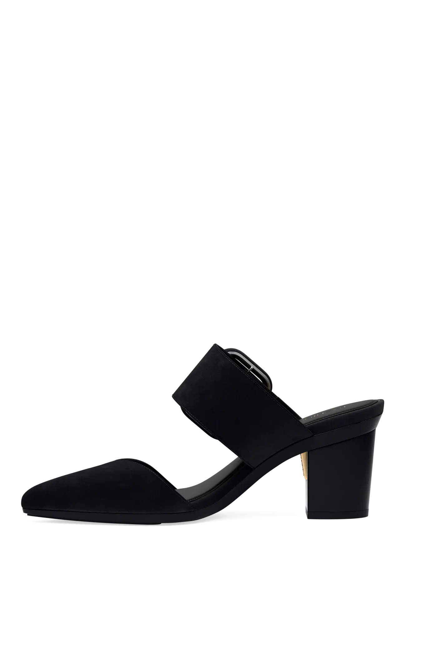 The Valerie Mule - Coal Suede 3 Block