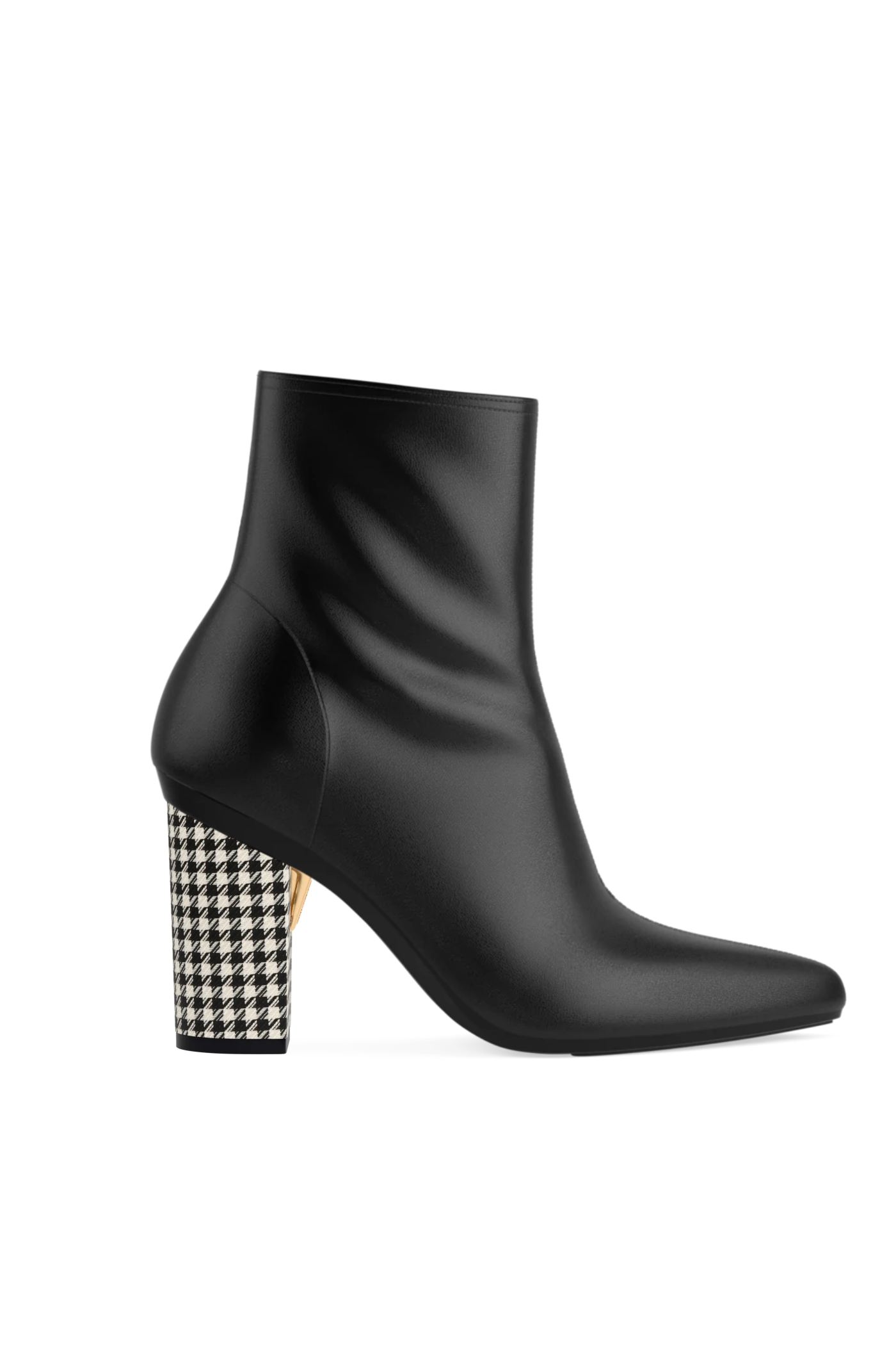 Block Heel Kit 4 Coal Houndstooth