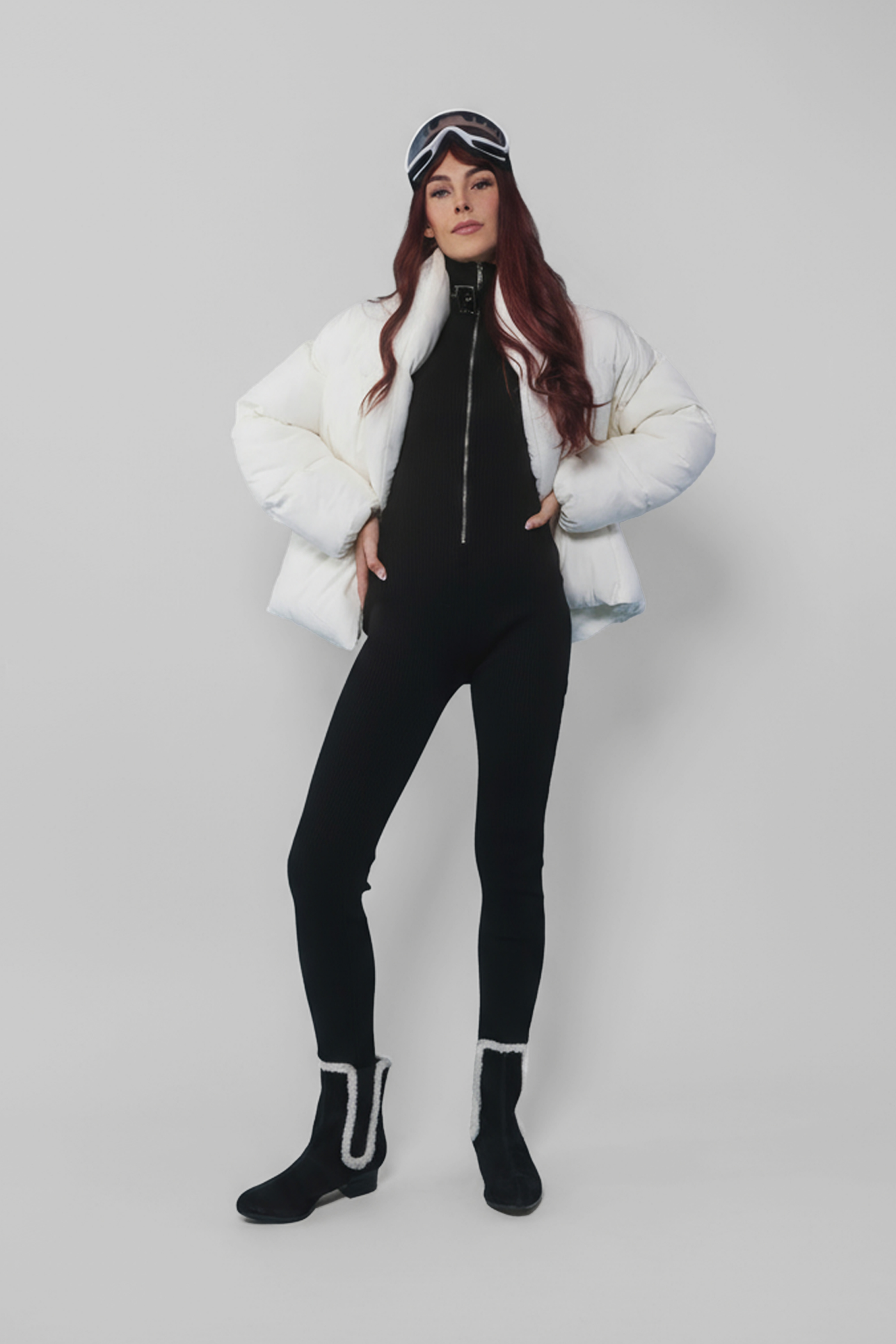 The Chelsea - Coal Suede Sherpa 4 Stiletto