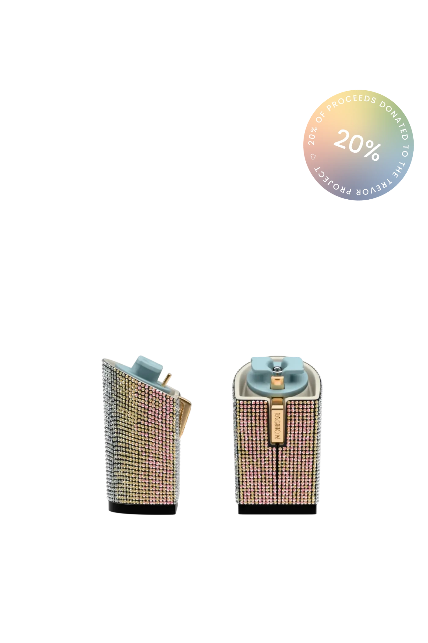 Block Heel Kit 4 Coal Iridescent Rhinestone